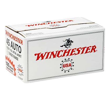 Winchester USA .45 ACP, 230gr FMJ, 500 Round Bulk Ammo